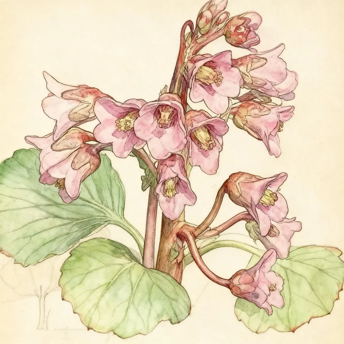 Pigsqueak (Bergenia cordifolia)