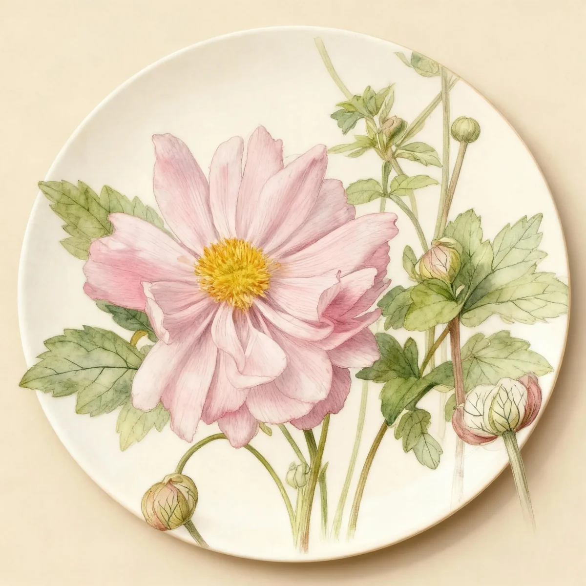 Windflower (Anemone × hybrida 'Königin Charlotte' QUEEN CHARLOTTE)