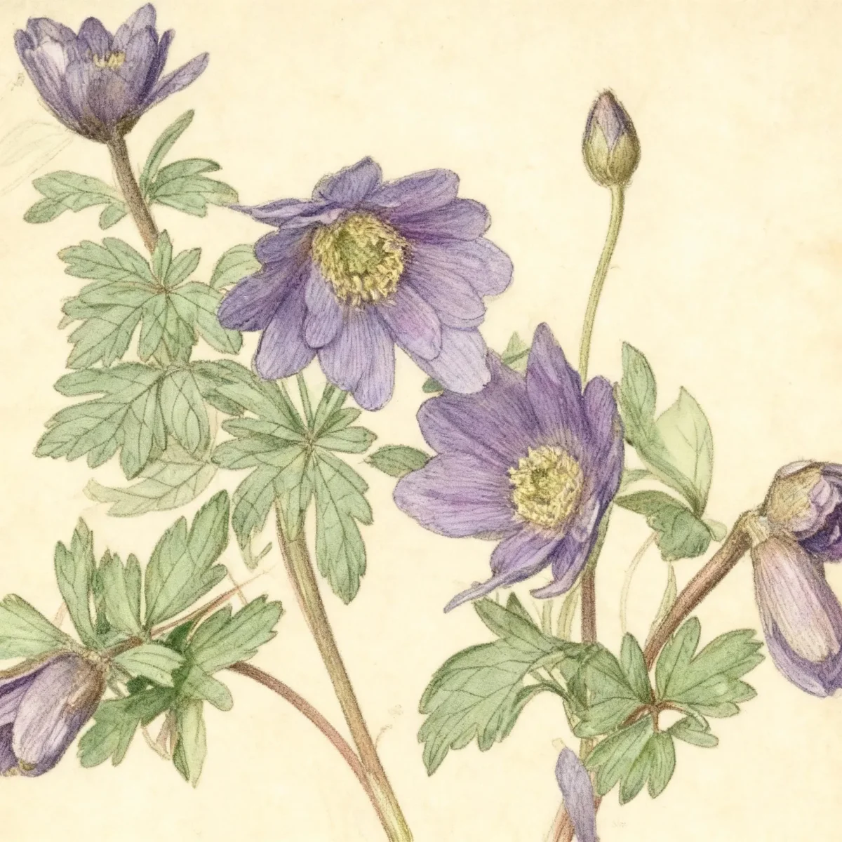 Windflower (Anemone blanda 'Blue Star')