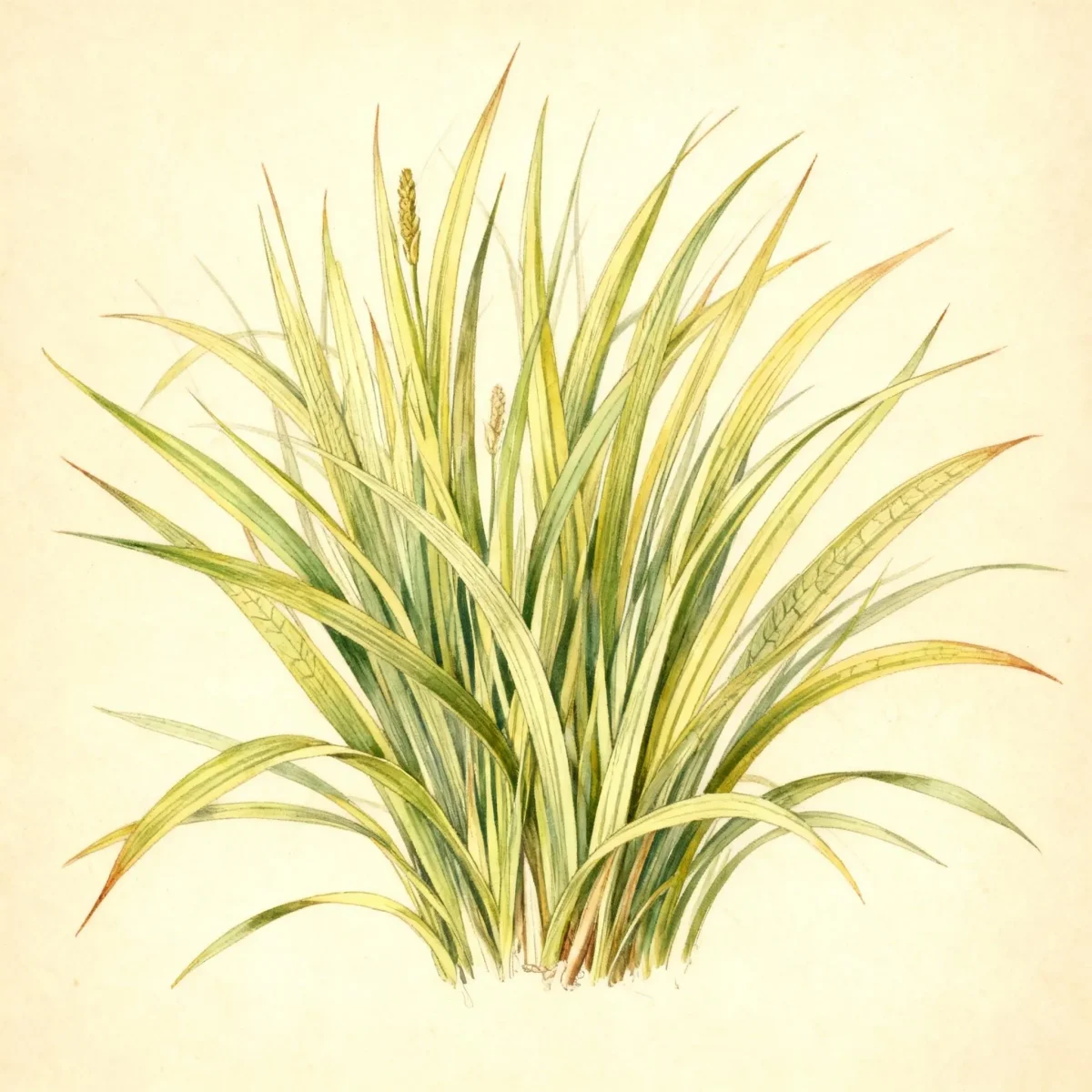 Grassy-leaved sweet flag (Acorus gramineus 'Minimus Aureus')