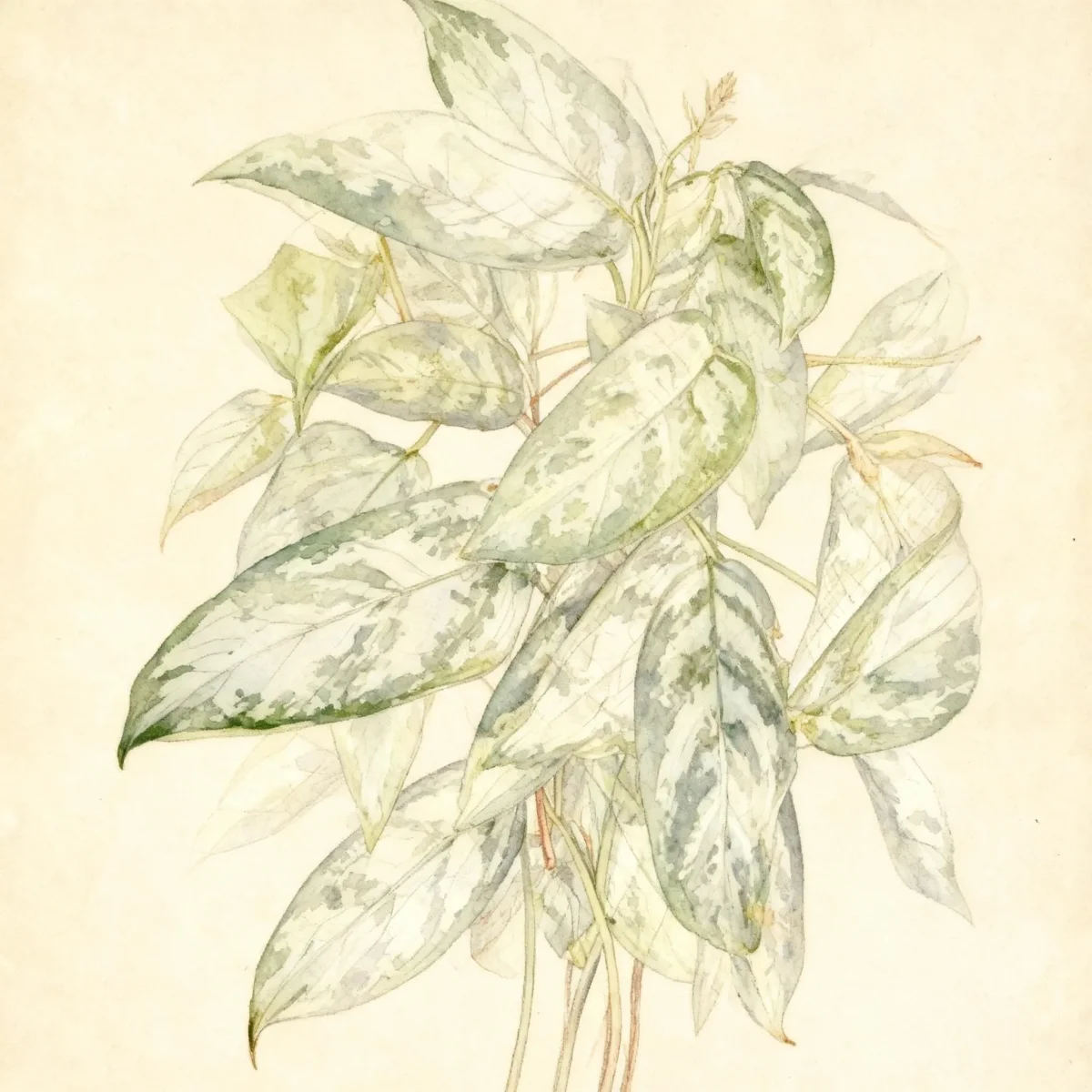 Chinese evergreen (Aglaonema 'Silver Queen')