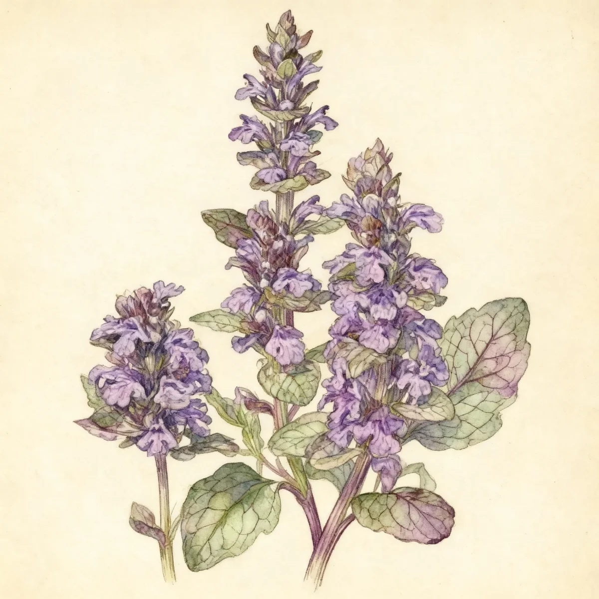 Bugleweed (Ajuga reptans 'Purple Brocade')