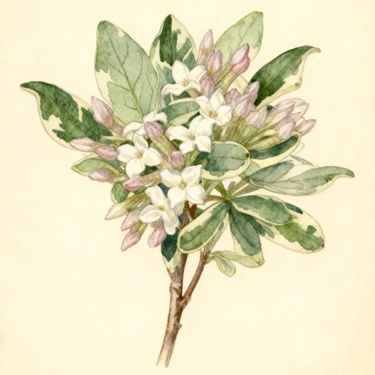 Daphne (Daphne × burkwoodii 'Carol Mackie')