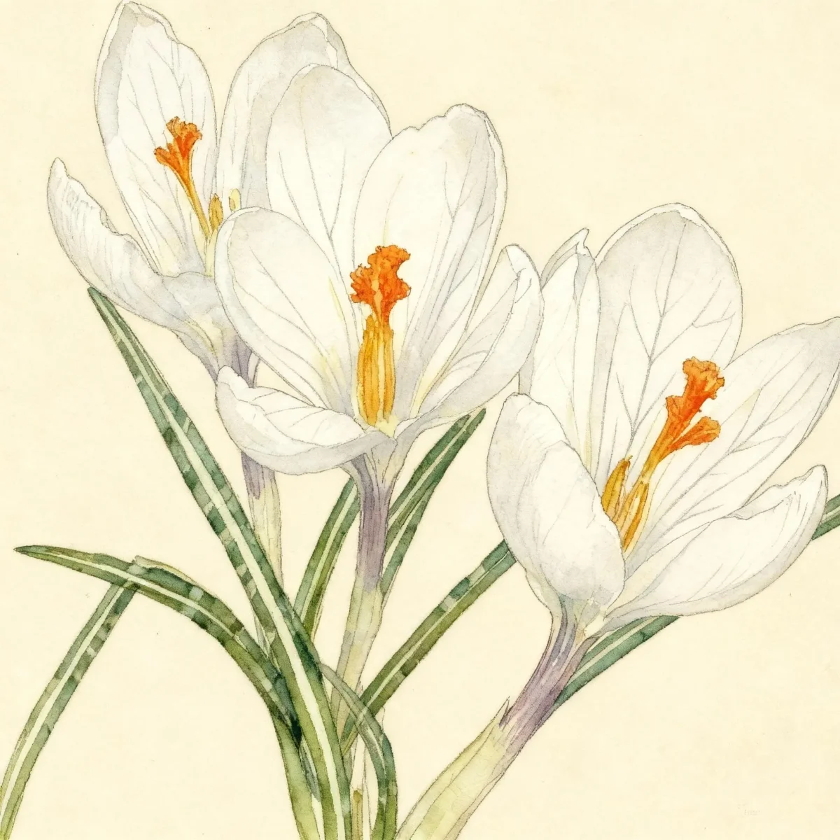 Spring crocus (Crocus vernus 'Jeanne d'Arc')
