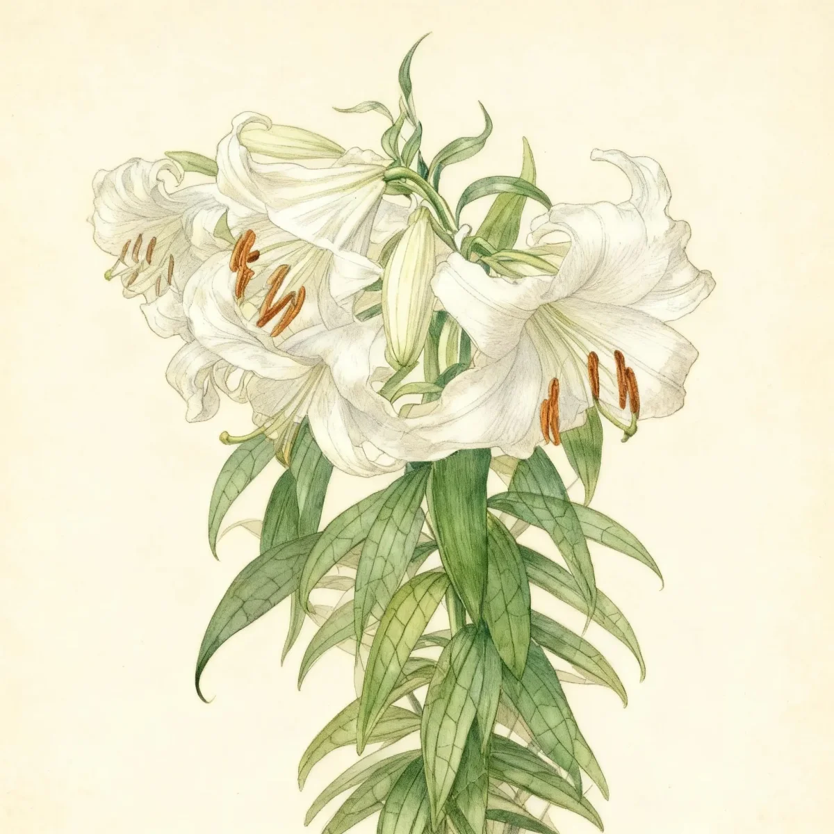 Oriental lily (Lilium 'Casa Blanca')