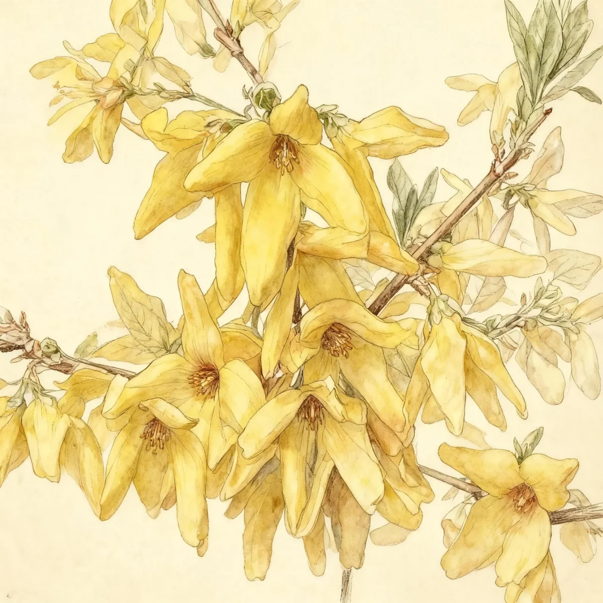 Border forsythia (Forsythia × intermedia 'Arnold Giant')