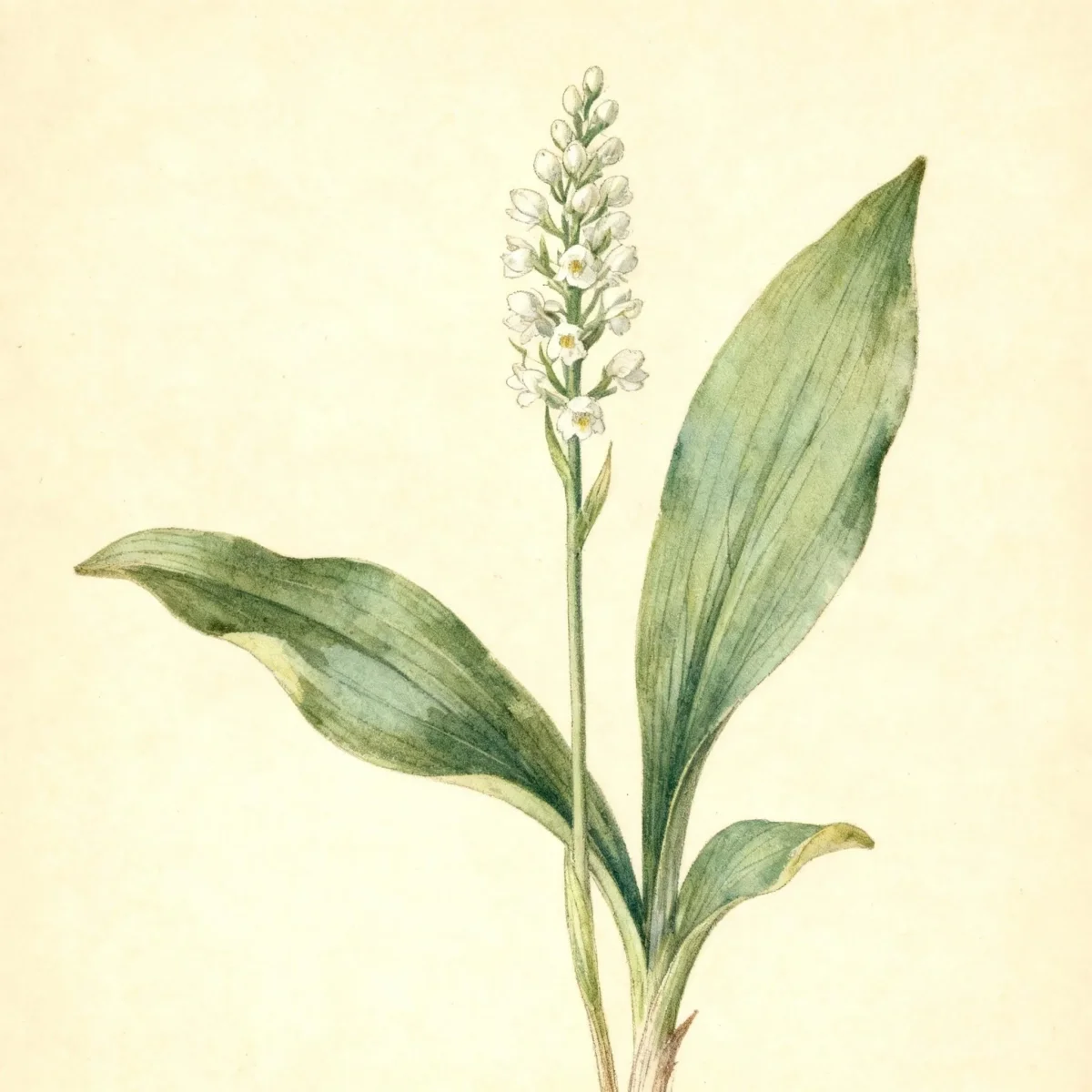 Rattlesnake plantain (Goodyera pubescens)