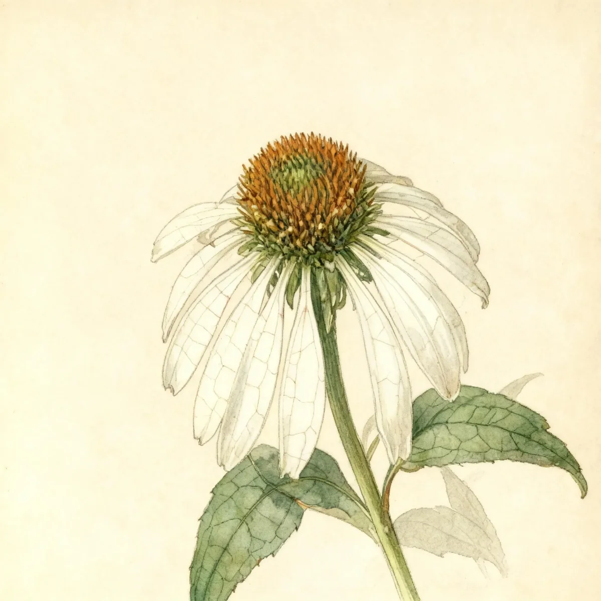 Purple coneflower (Echinacea purpurea 'White Lustre')