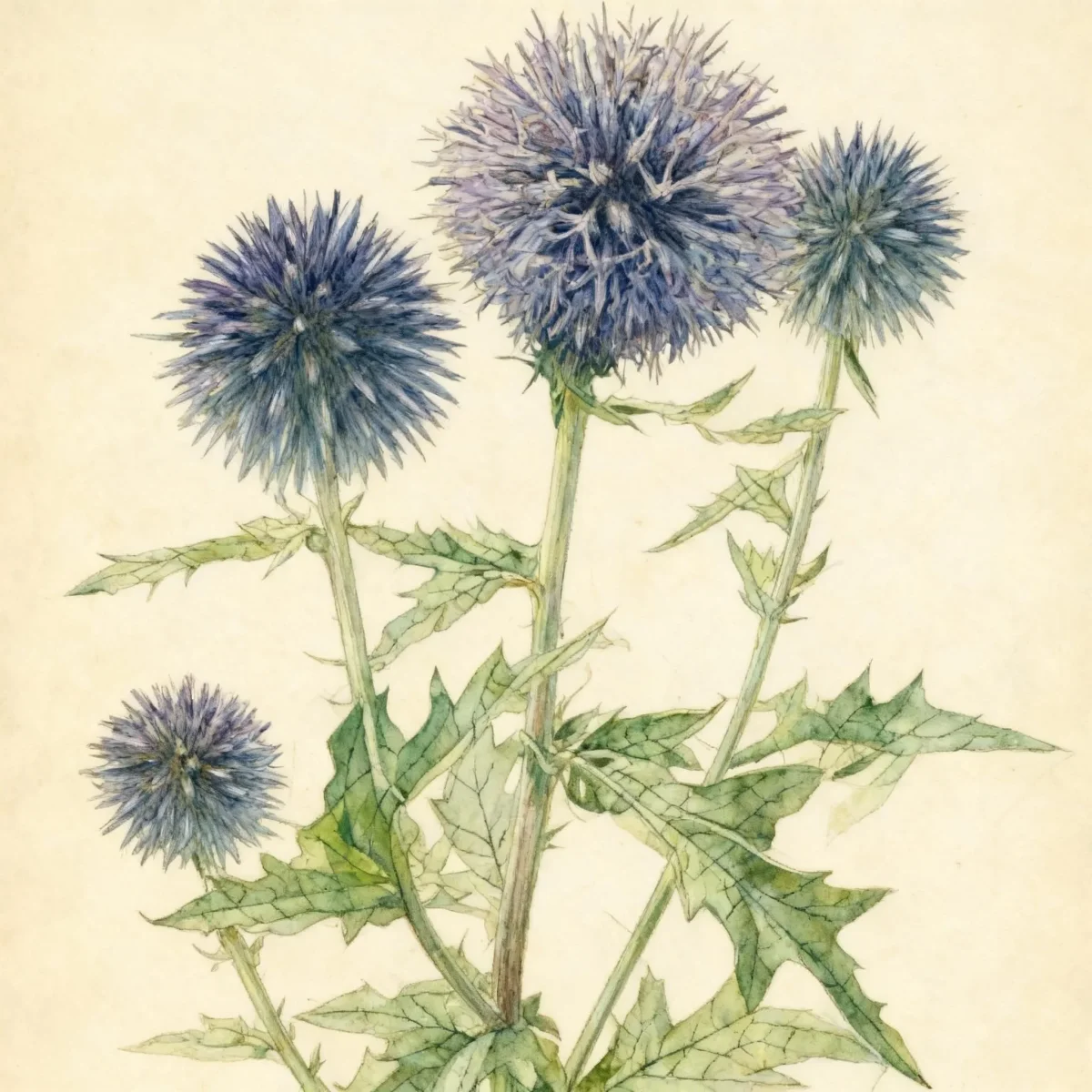 Blue globe thistle (Echinops bannaticus 'Blue Glow')