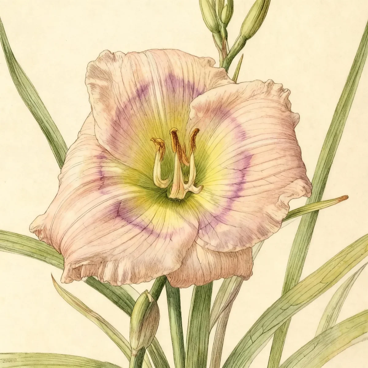Daylily (Hemerocallis 'Siloam David Kirchhoff')