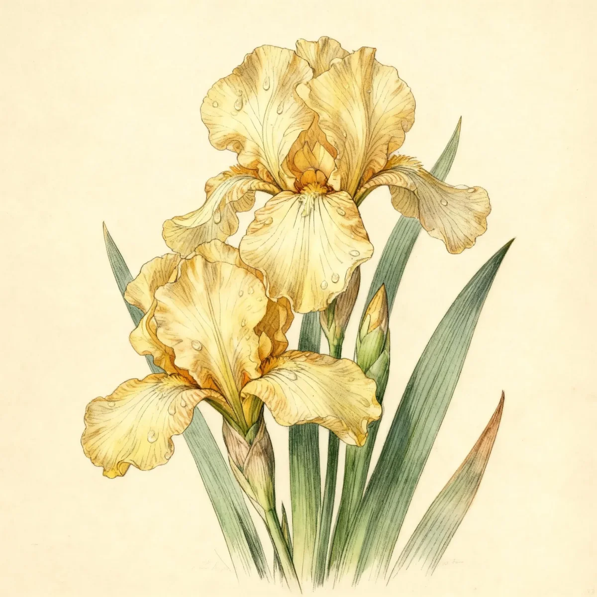 Standard dwarf bearded iris (Iris 'Sun Doll')