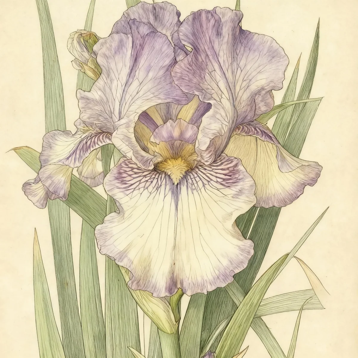 Tall bearded reblooming iris