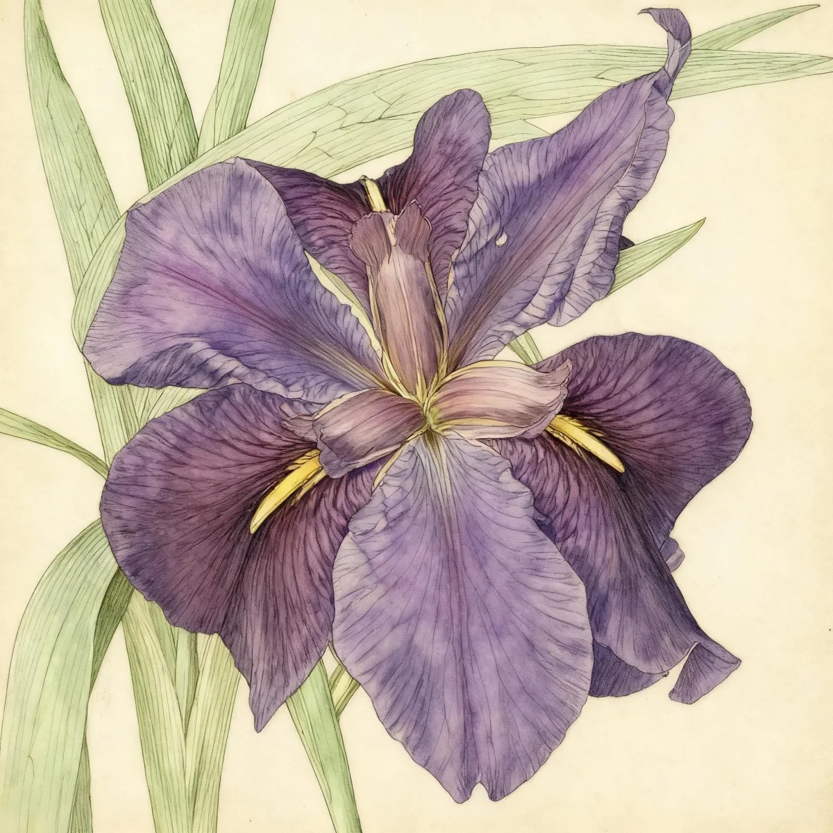 Louisiana iris (Iris 'Black Gamecock')