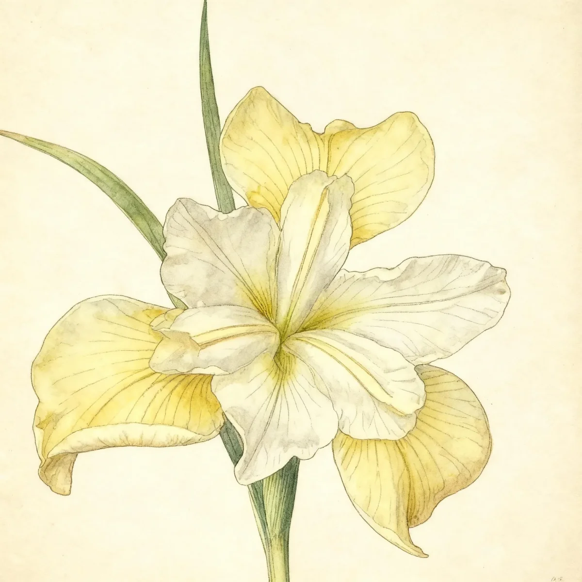 Siberian iris (Iris 'Butter and Sugar')