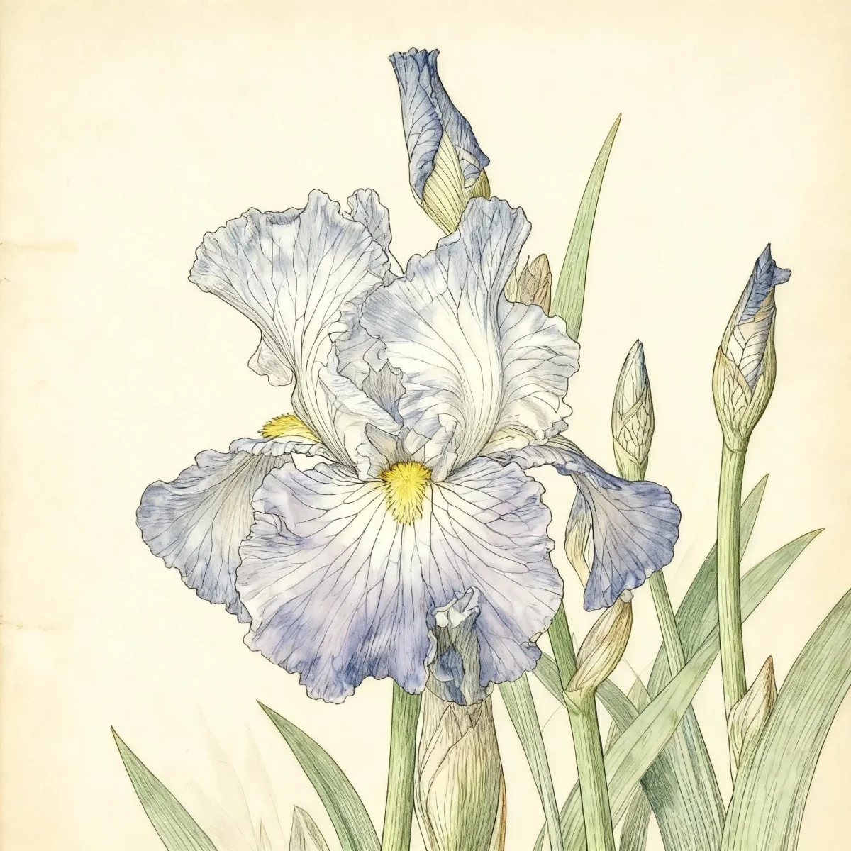 Tall bearded reblooming iris