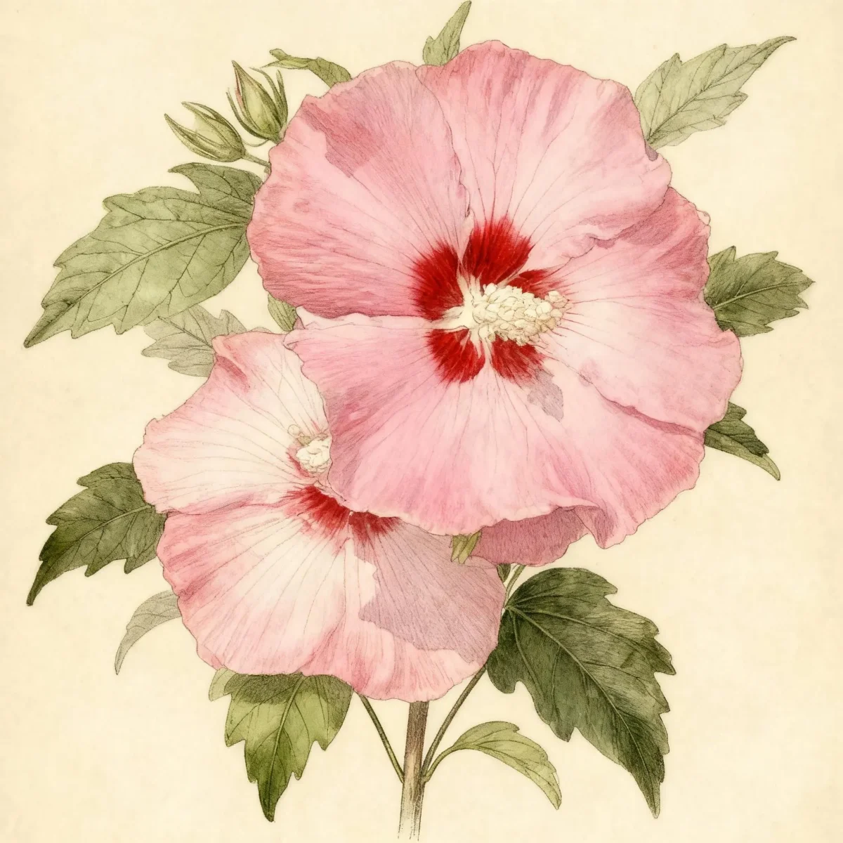Rose of Sharon (Hibiscus syriacus 'Aphrodite')