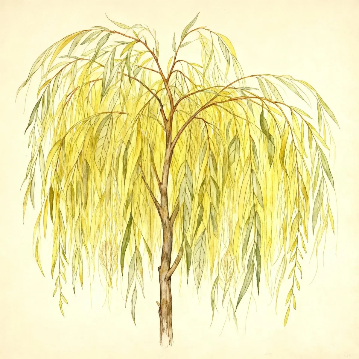 Golden weeping willow (Salix × pendulina)