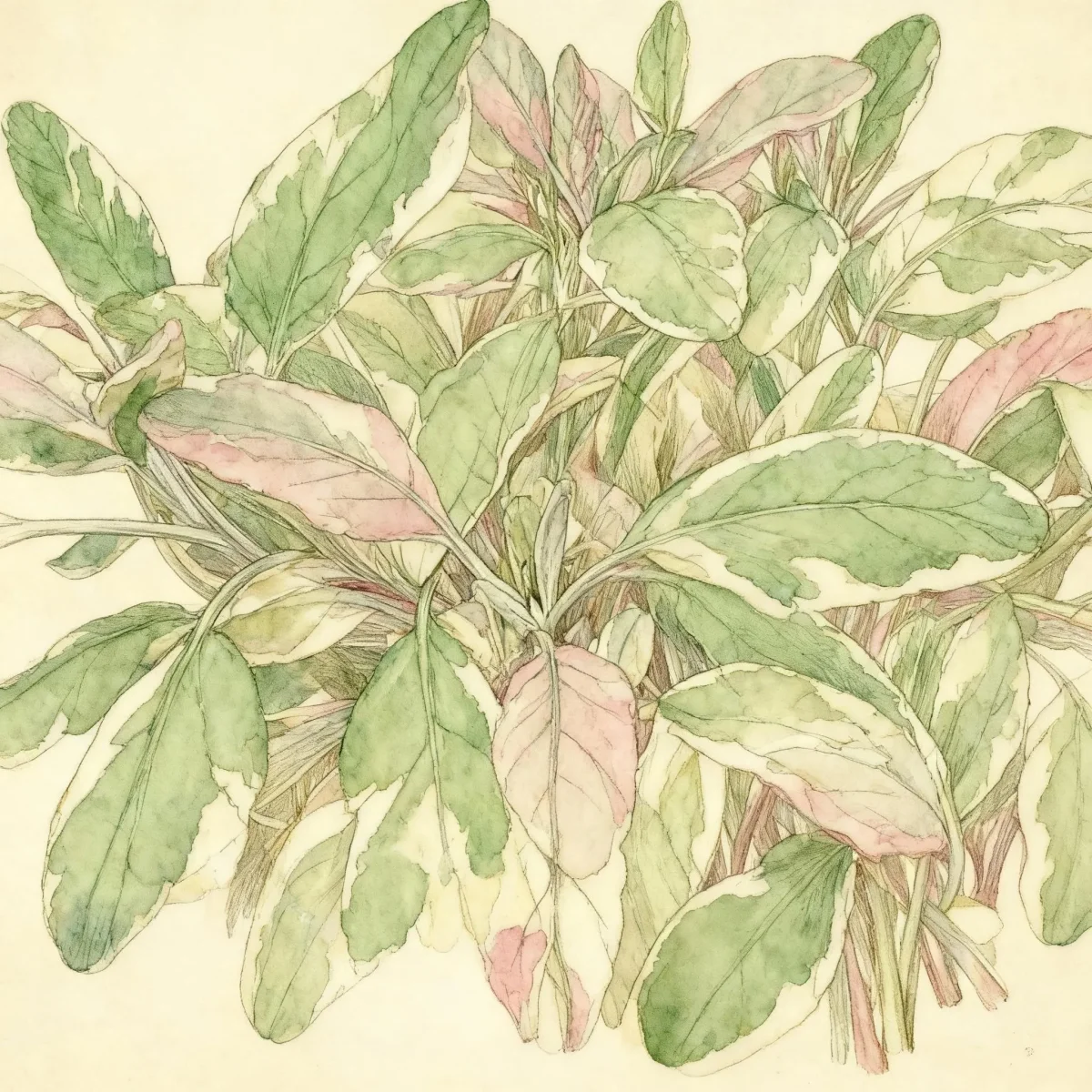 Common sage (Salvia officinalis 'Tricolor')