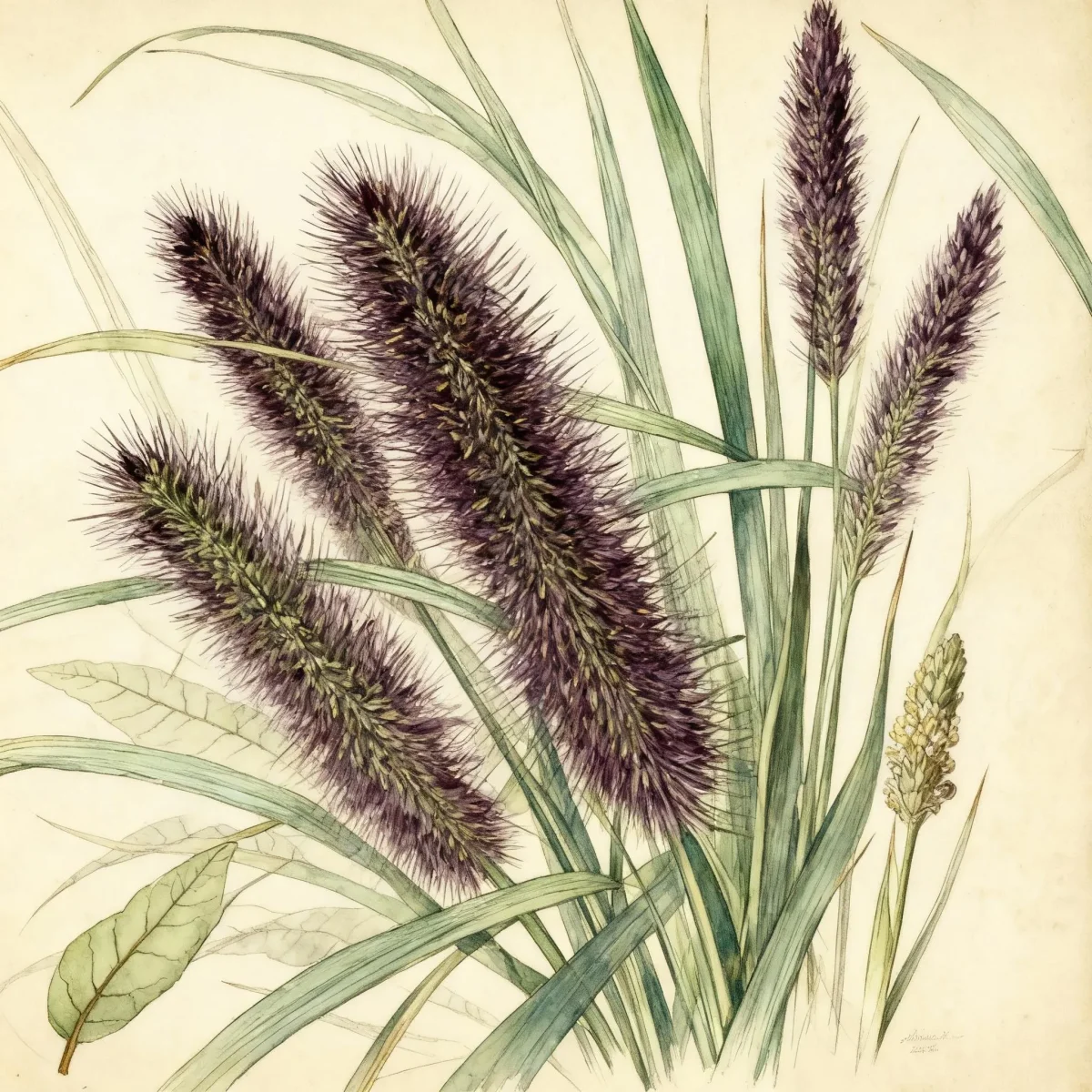 Fountain grass (Pennisetum alopecuroides 'Moudry')