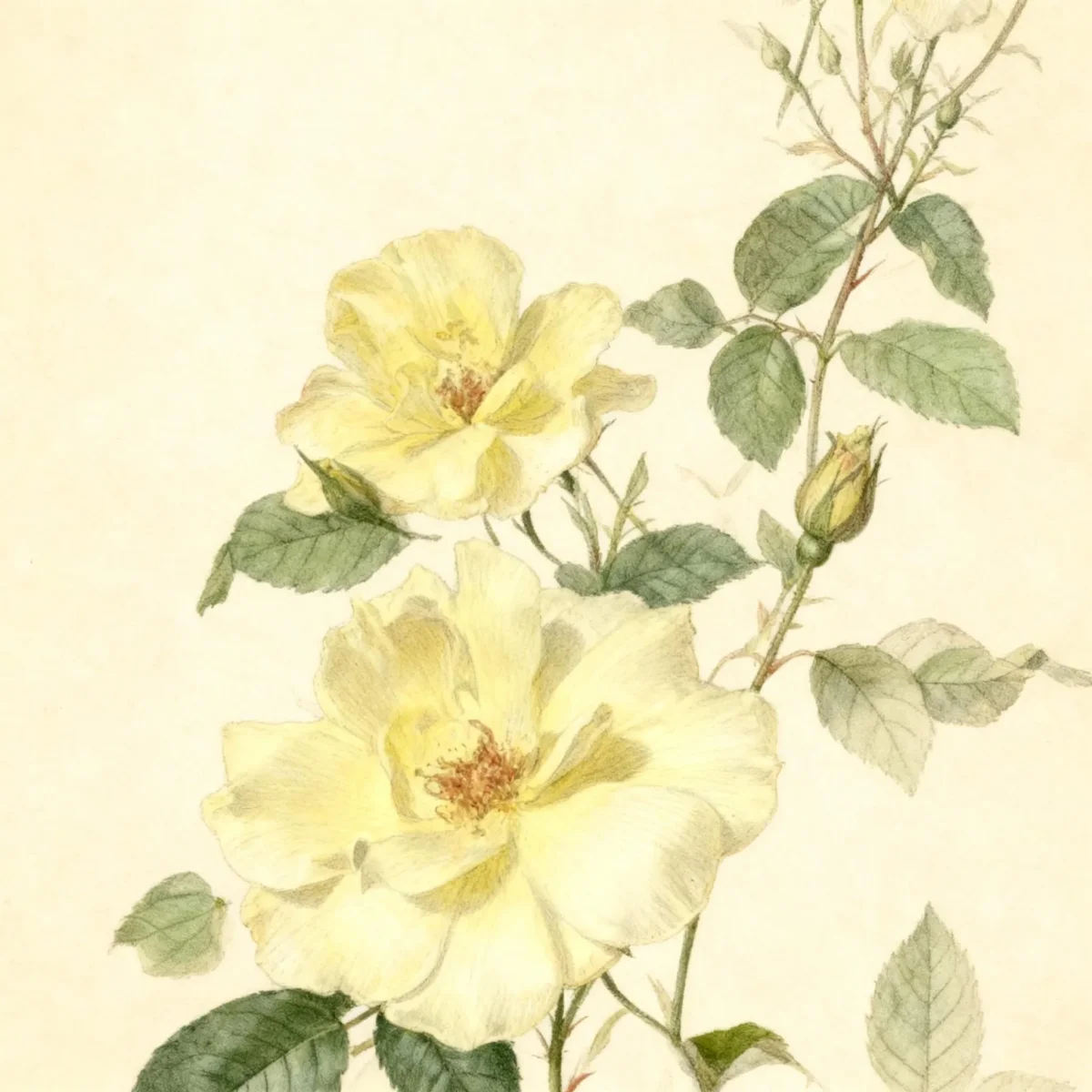 Large-flowered climbing rose (Rosa GOLDEN SHOWERS)