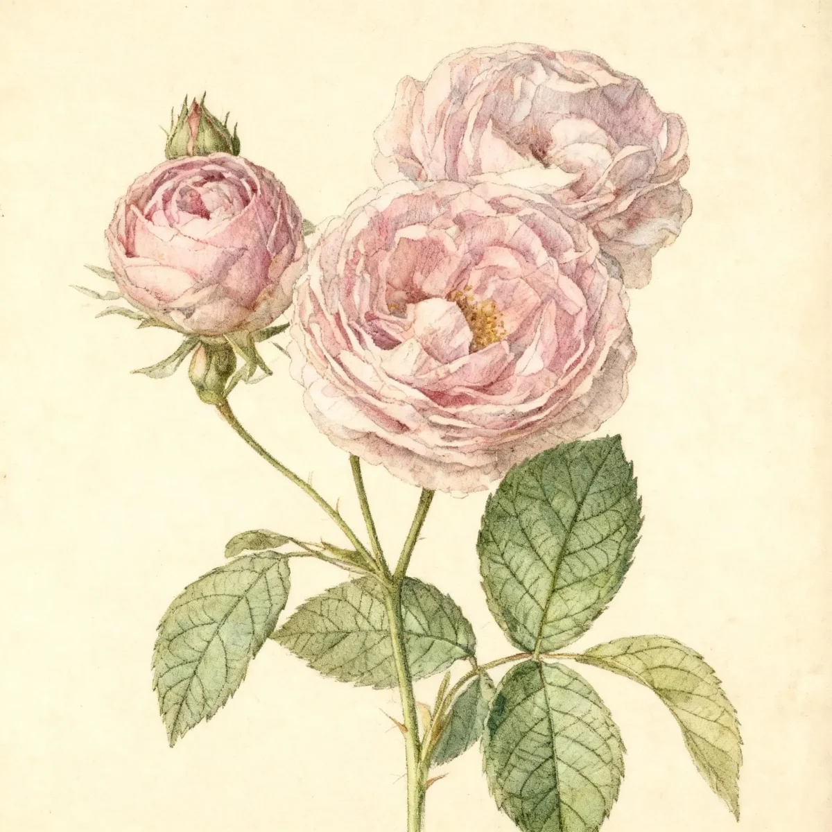 Shrub rose (Rosa 'Auslilac' LILAC ROSE)
