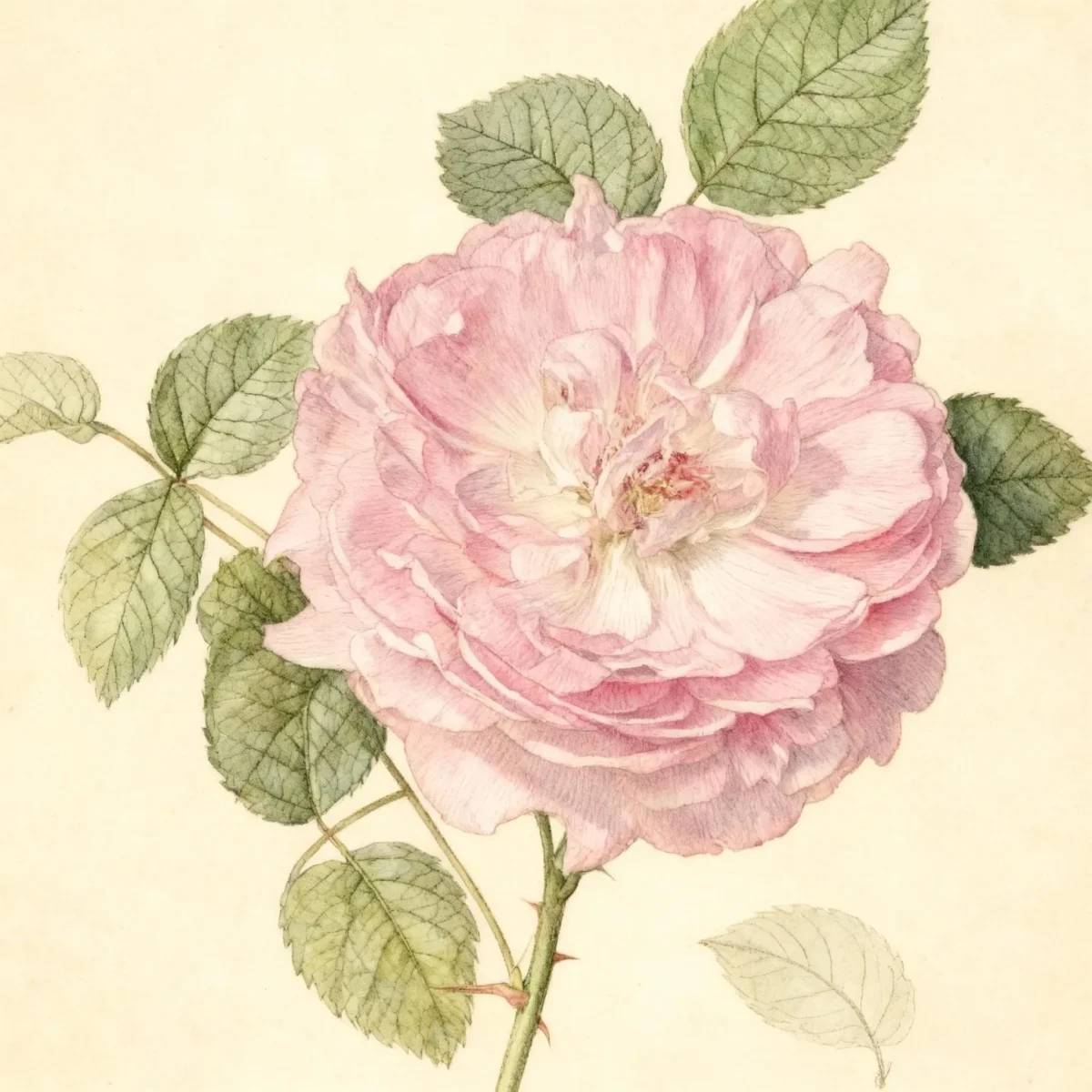 Hybrid perpetual rose (Rosa 'Marchesa Boccella')