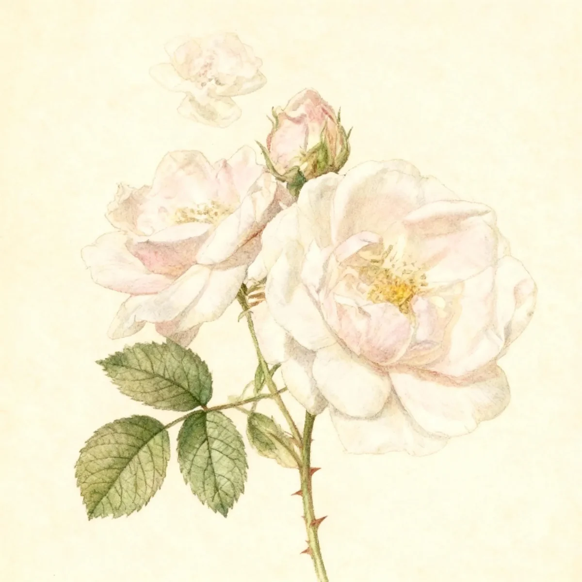 Large-flowered climbing rose (Rosa 'New Dawn')