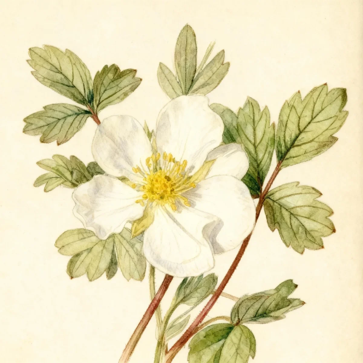 Shrubby cinquefoil (Potentilla fruticosa 'Abbotswood')