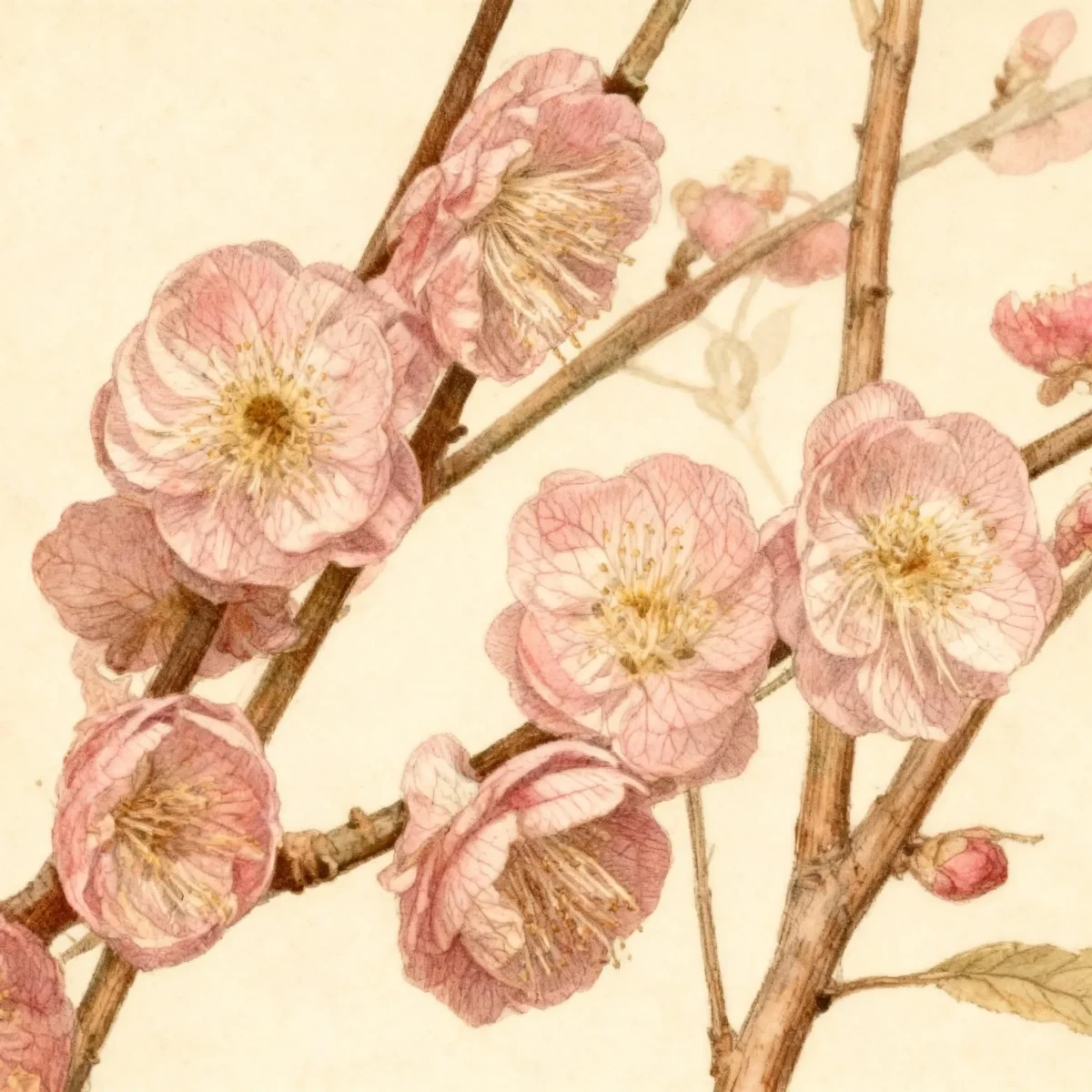 Japanese apricot (Prunus mume 'Peggy Clarke')
