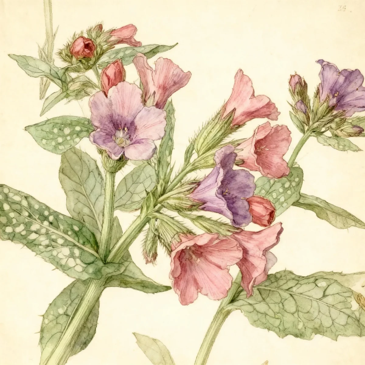 Lungwort (Pulmonaria 'Berries and Cream')