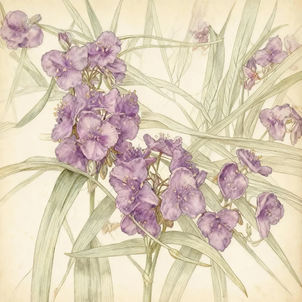 Spiderwort (Tradescantia (Andersoniana Group) 'Concord Grape')
