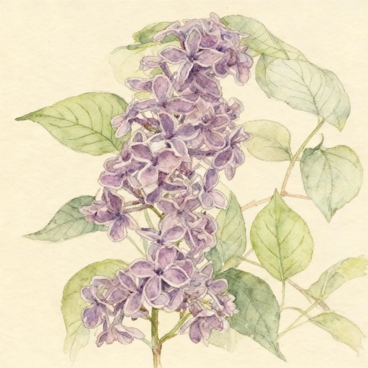 Common lilac (Syringa vulgaris 'Sensation')