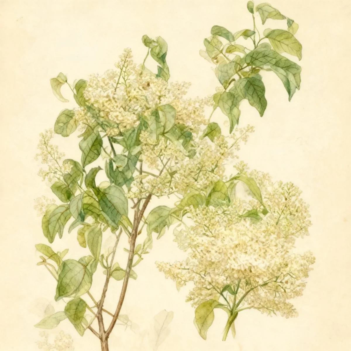 Japanese tree lilac (Syringa reticulata 'Ivory Silk')