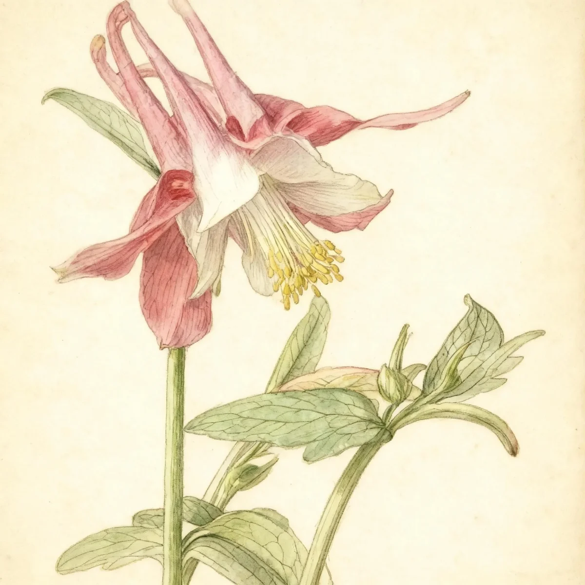 Columbine (Aquilegia caerulea 'Rotstern')