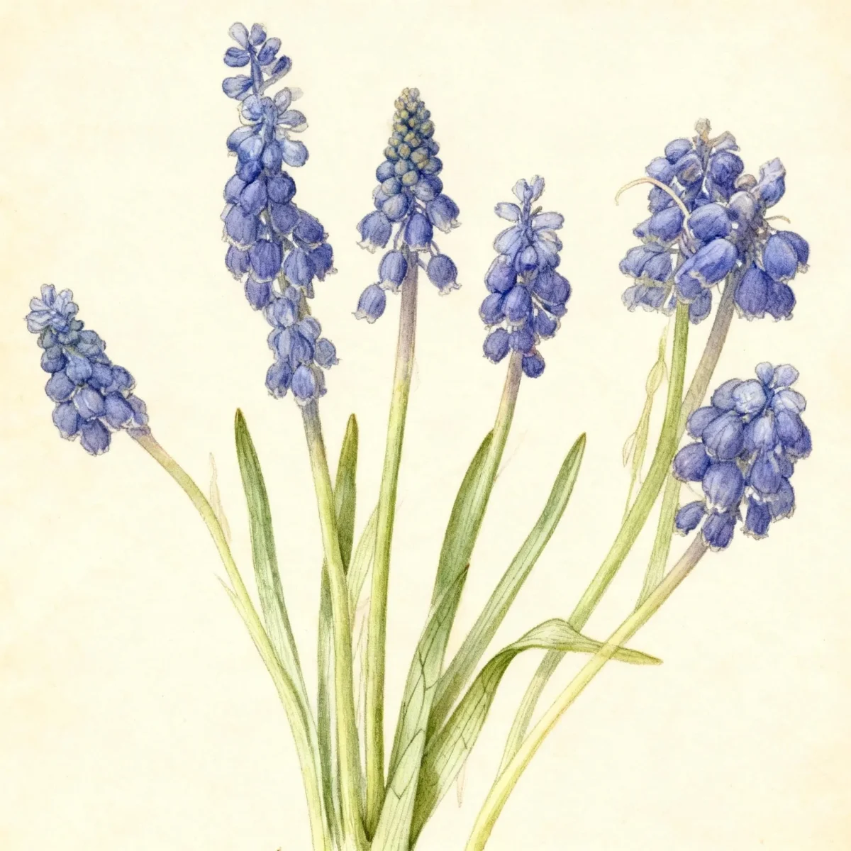 Grape hyacinth (Muscari armeniacum 'Valerie Finnis')