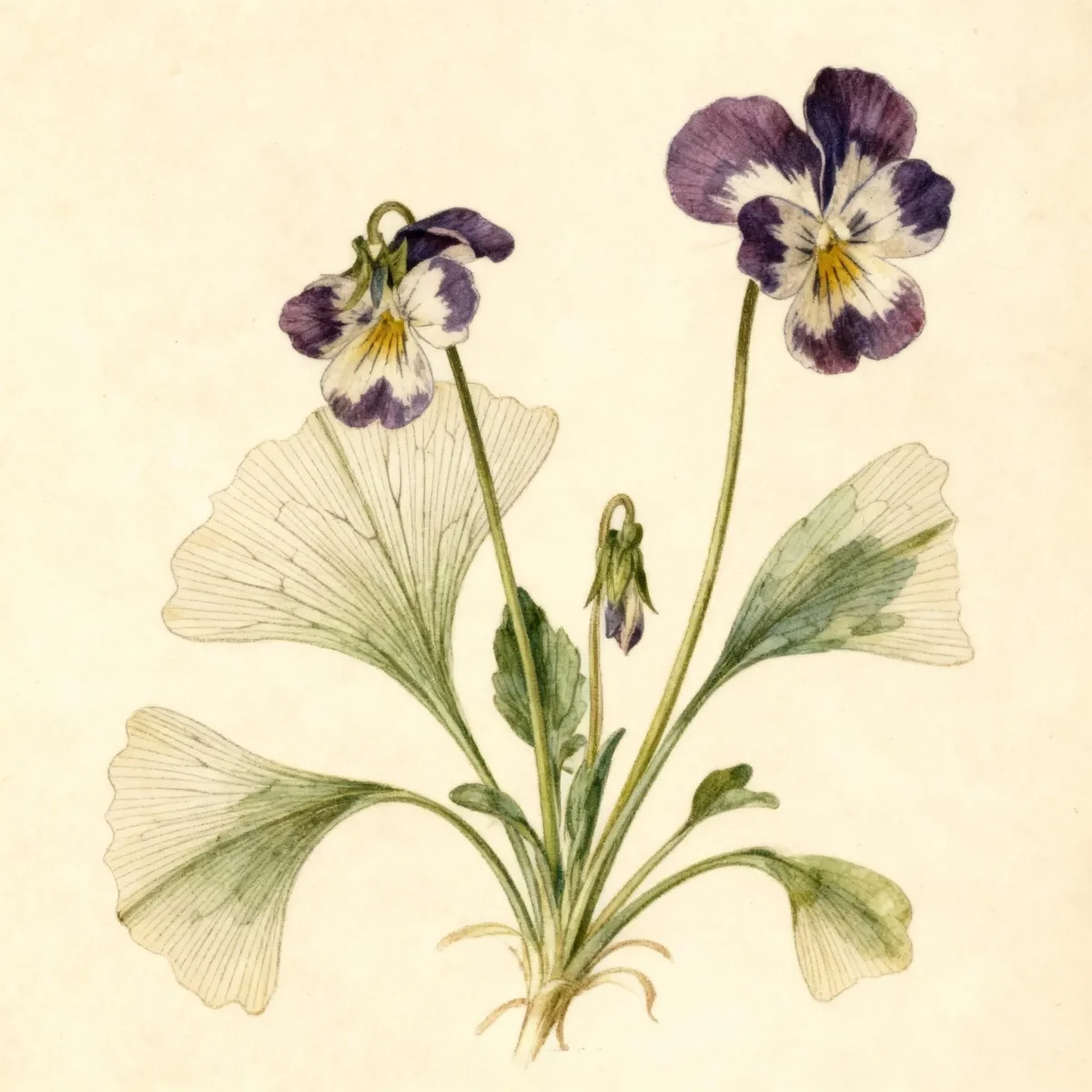 Fanleaf violet (Viola 'Dancing Geisha')
