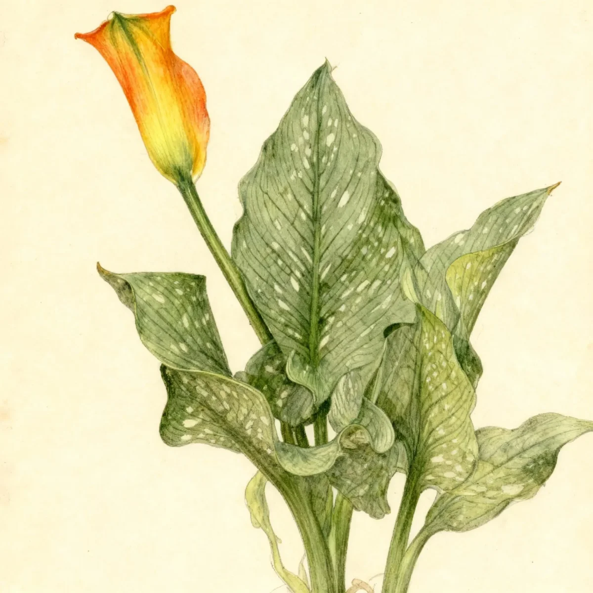 Calla lily (Zantedeschia 'Flame')