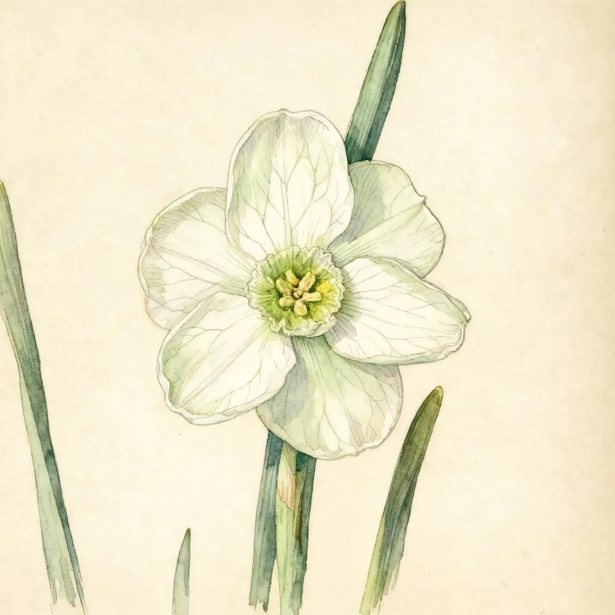 Small-cupped daffodil (Narcissus 'Green Pearl')