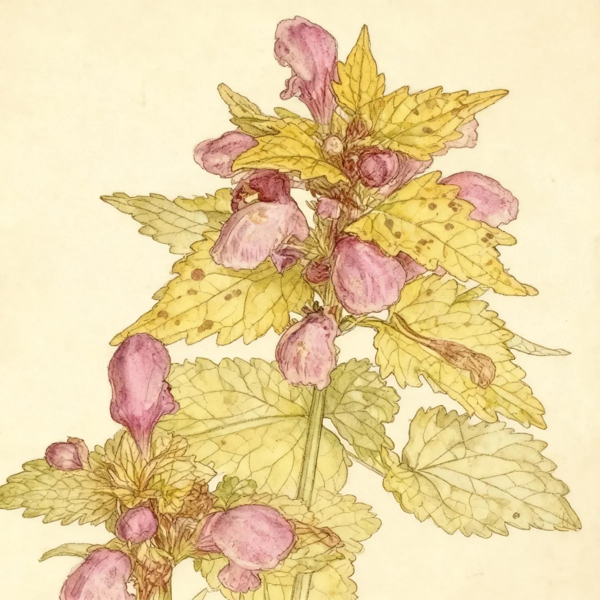 Spotted deadnettle (Lamium maculatum 'Dellam' GOLDEN ANNIVERSARY)