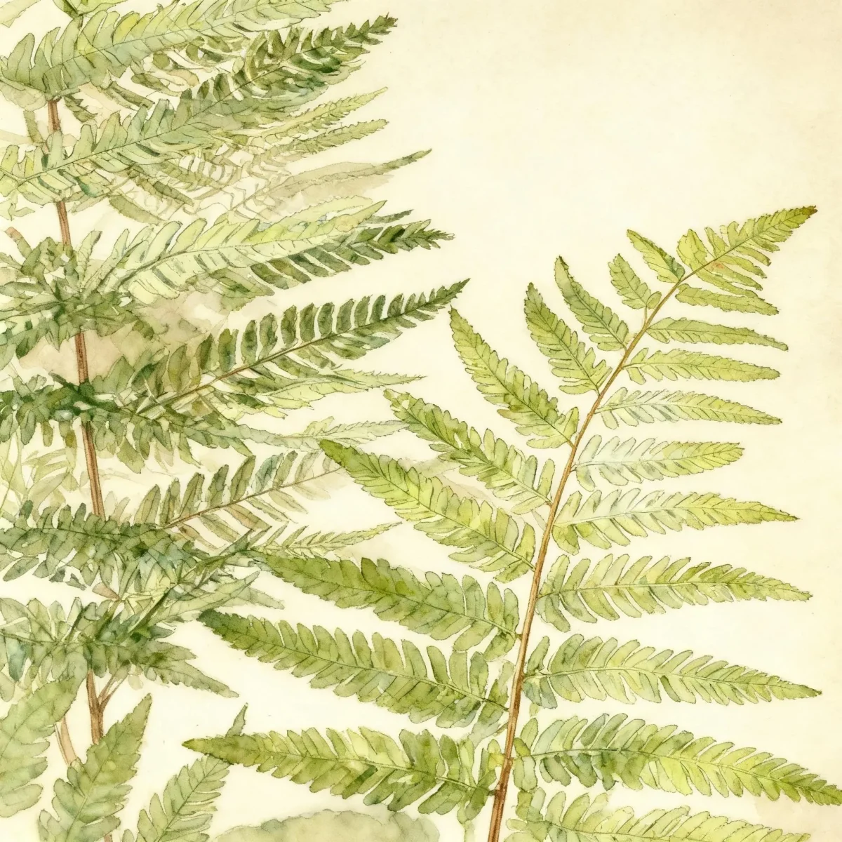 Northern lady fern (Athyrium filix-femina var. angustum 'Lady in Red')