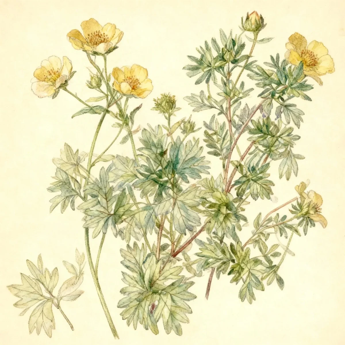 Shrubby cinquefoil (Potentilla fruticosa 'Hallman Dwarf')