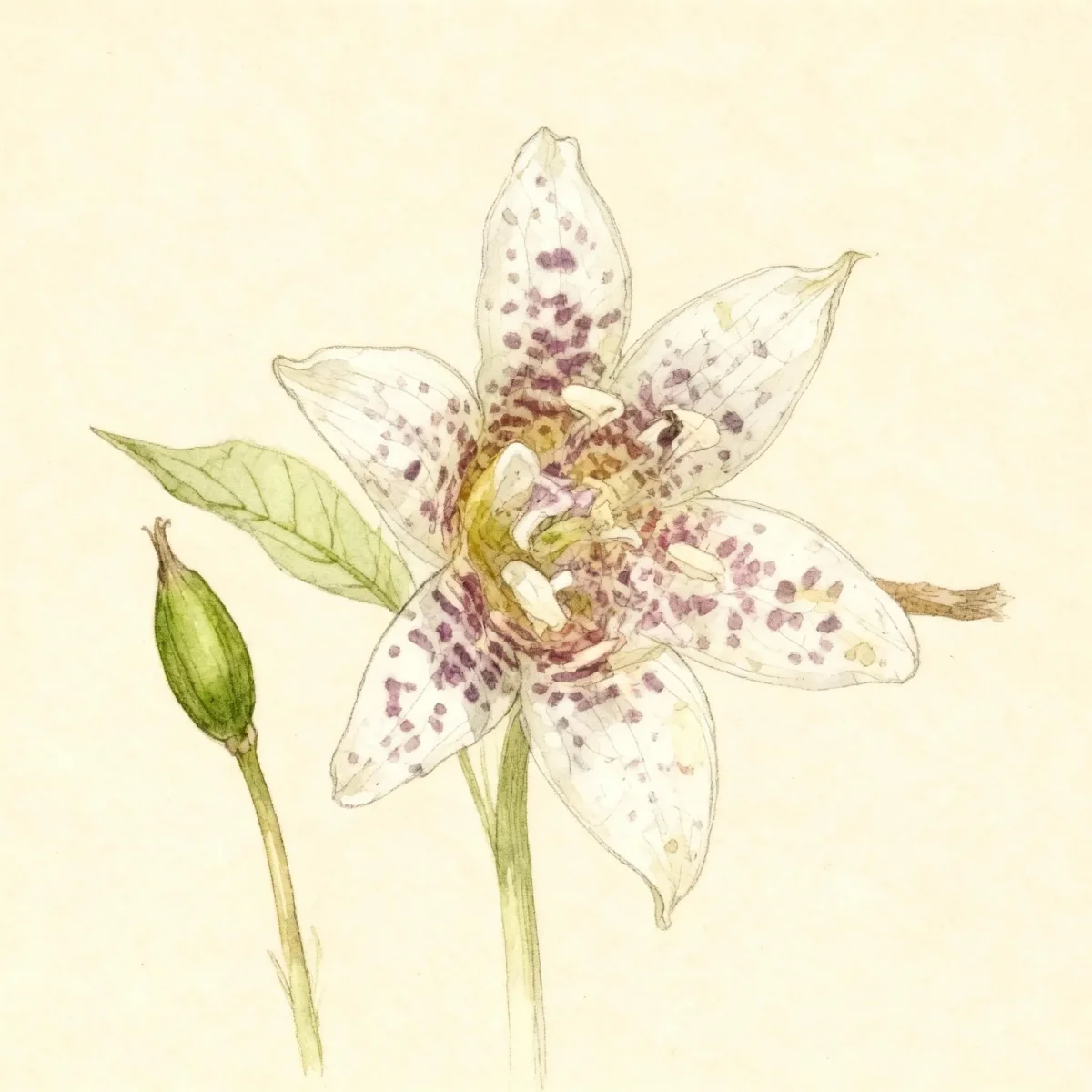 Toad lily (Tricyrtis 'Kohaku')