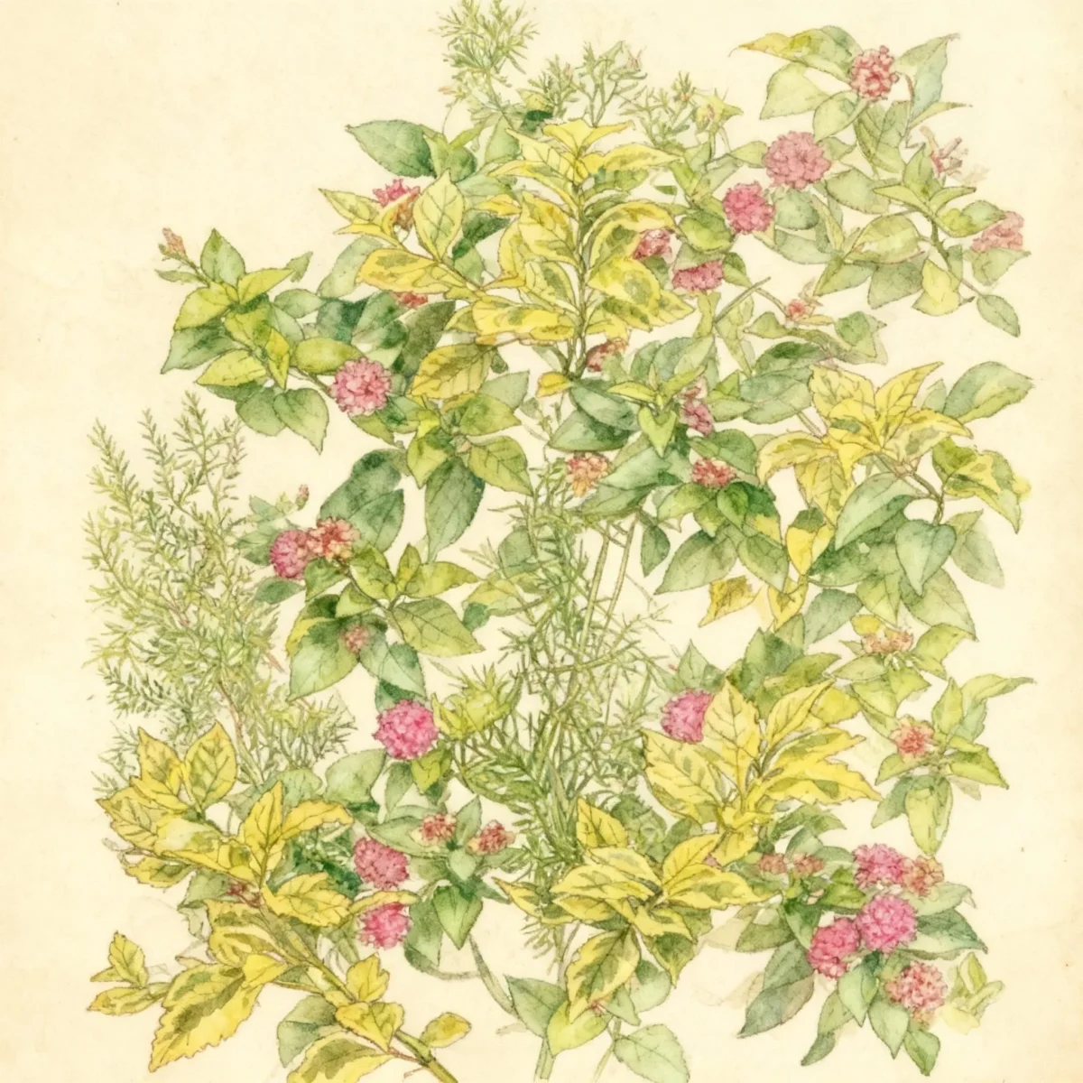 Pigeon berry (Duranta erecta 'Gold Edge')