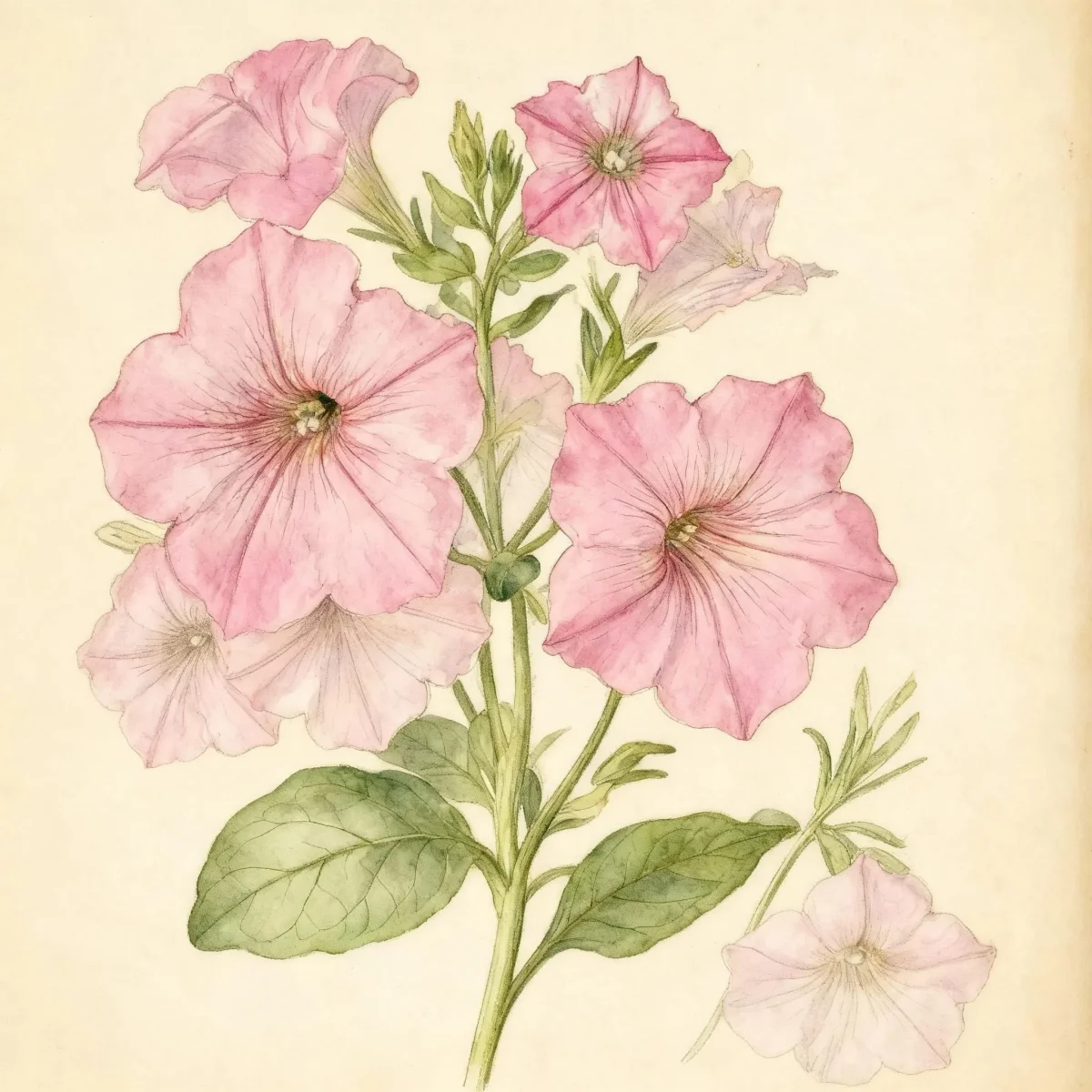 Petunia (Petunia 'Ustuni6001' SUPERTUNIA VISTA BUBBLEGUM)