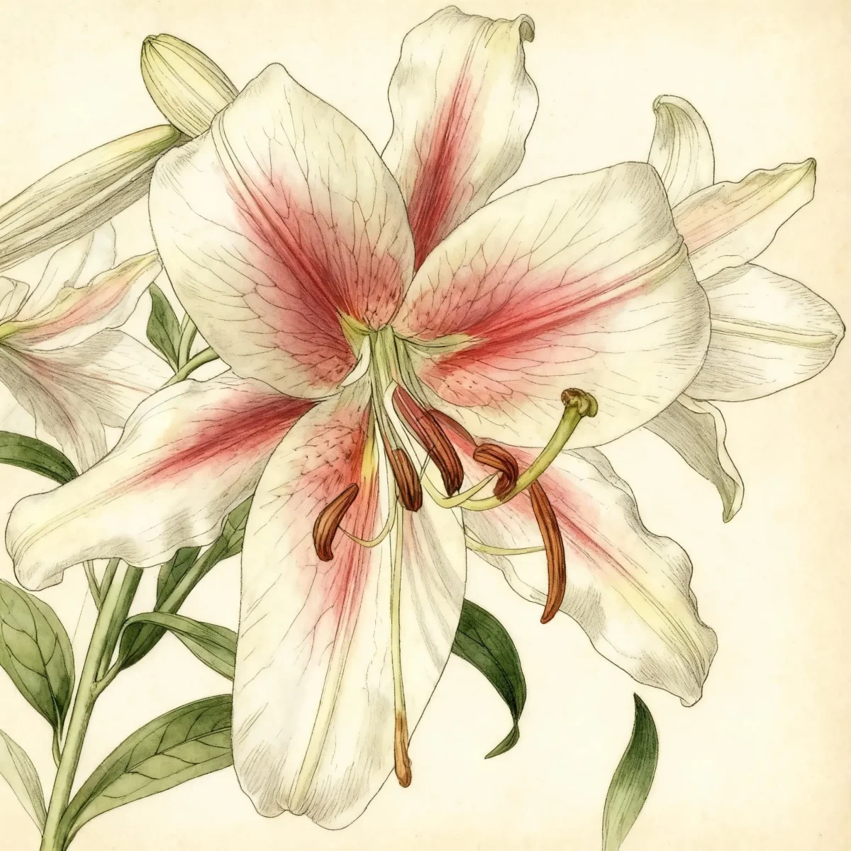 Orienpet lily (Lilium 'Touching')