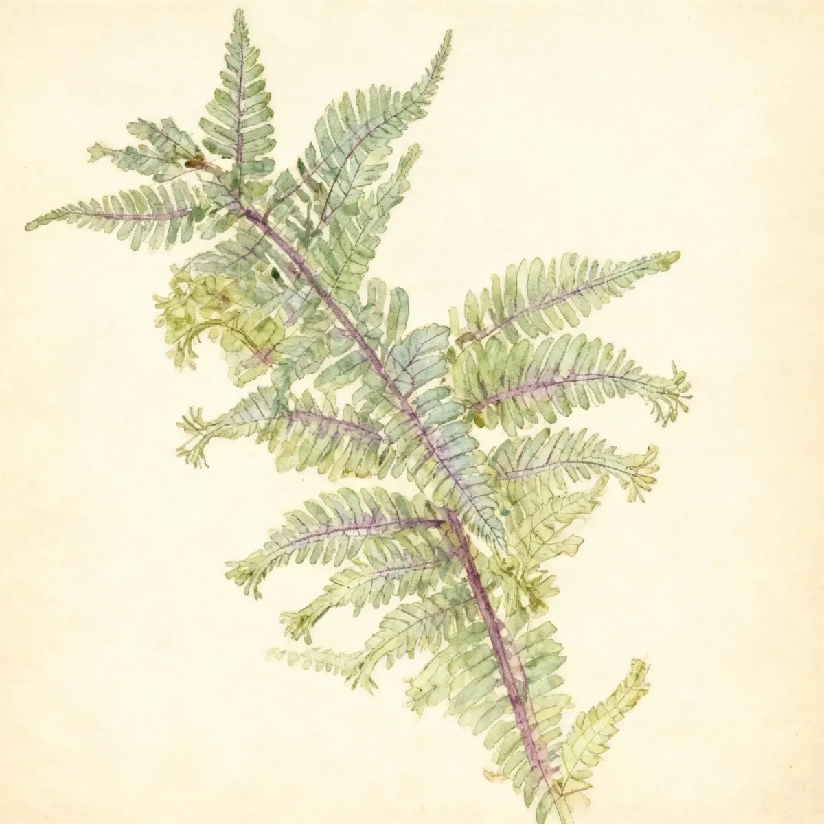 Japanese painted fern (Athyrium niponicum var. pictum 'Apple Court')