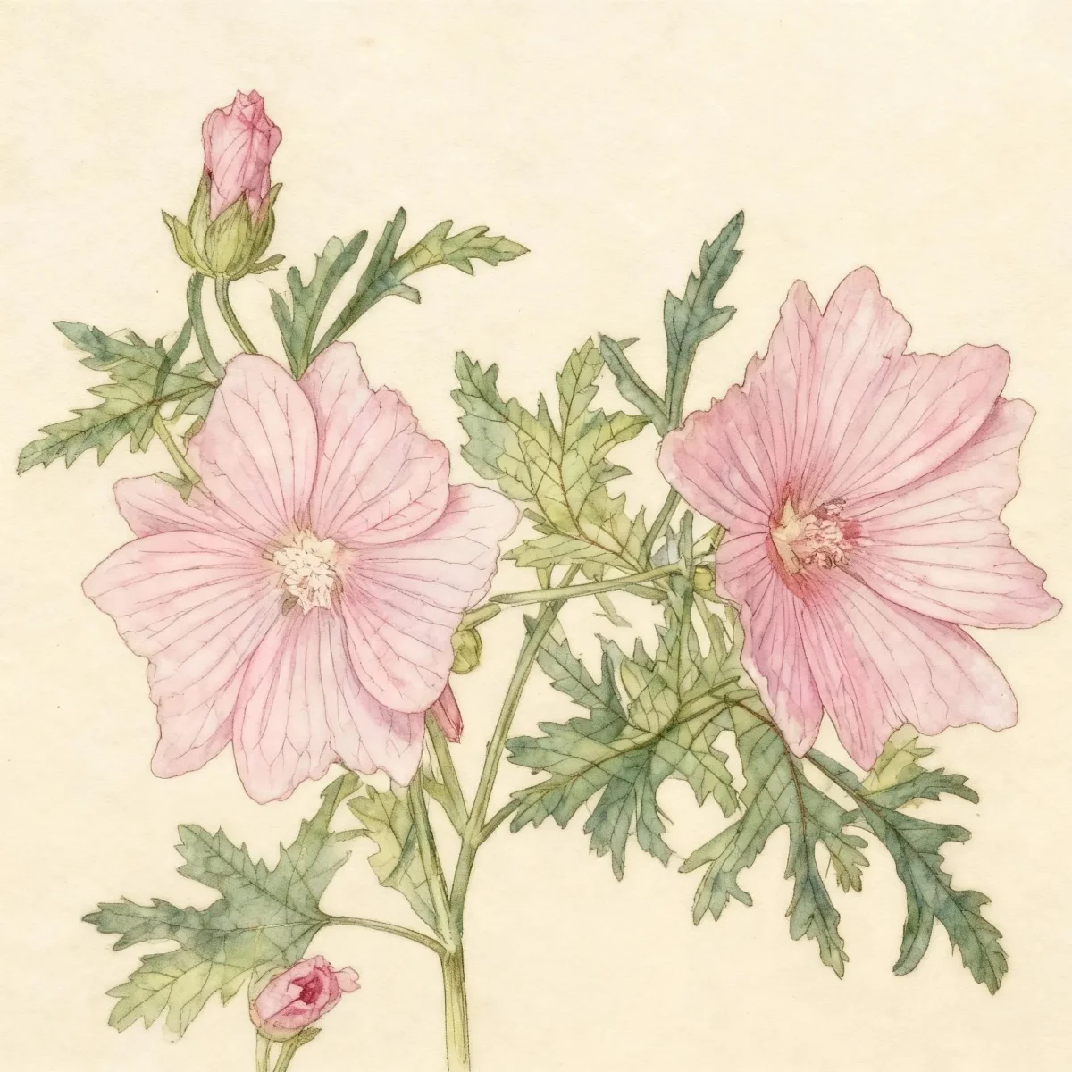 Mallow (Malva alcea var. fastigiata)