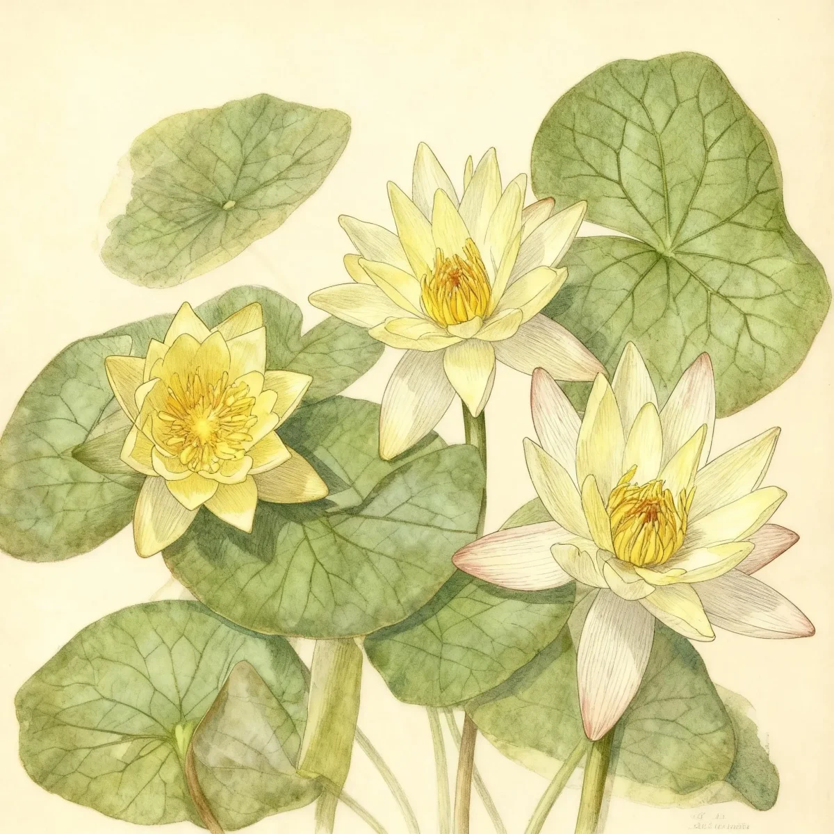 Hardy water lily (Nymphaea 'Pygmaea Helvola')