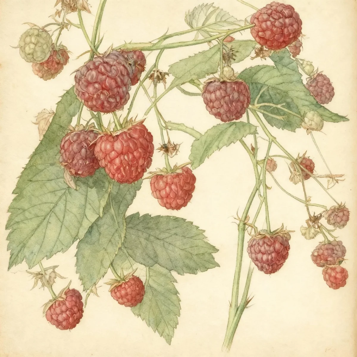 Red raspberry (Rubus idaeus 'Heritage')