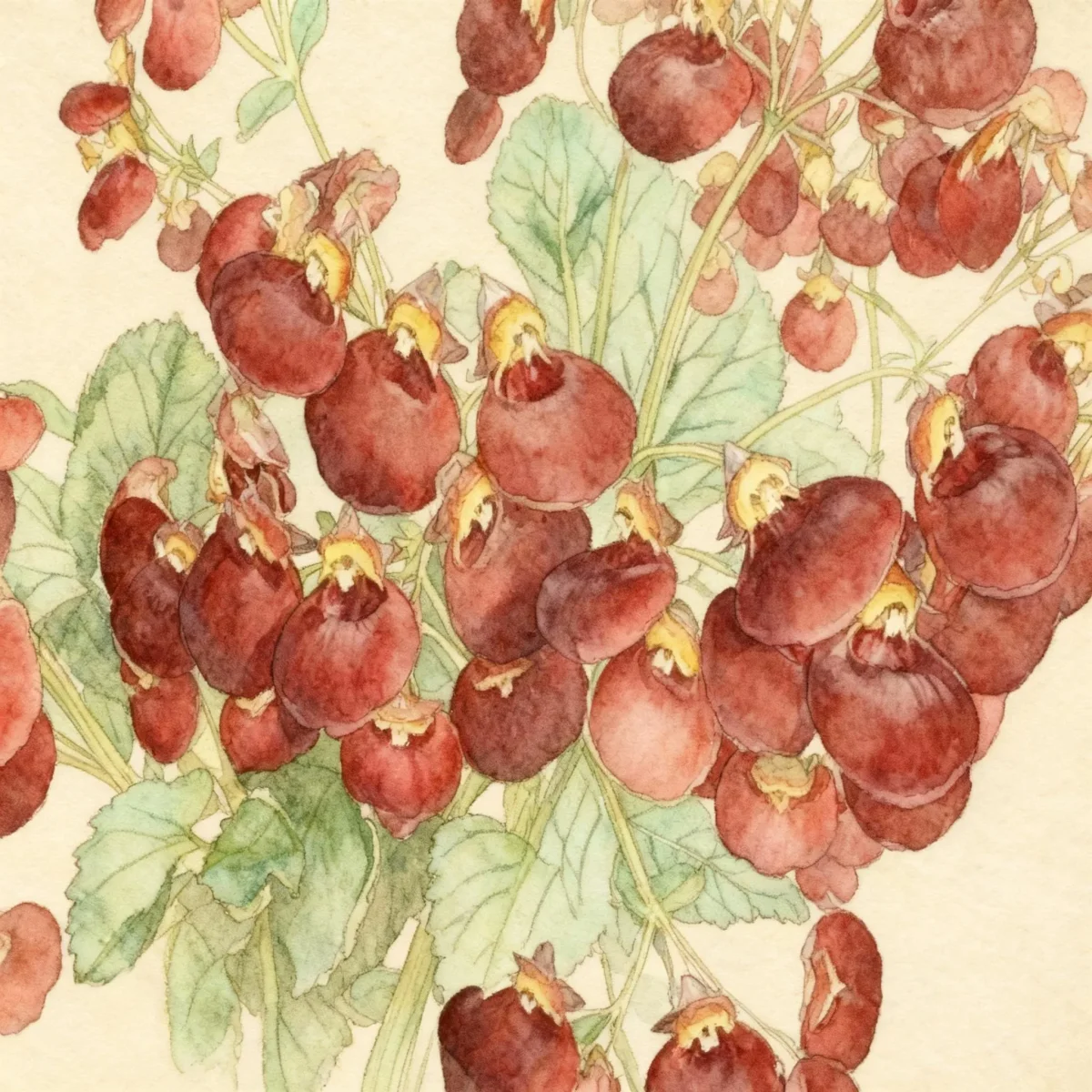 Slipper flower (Calceolaria (Herbeohybrida Group))